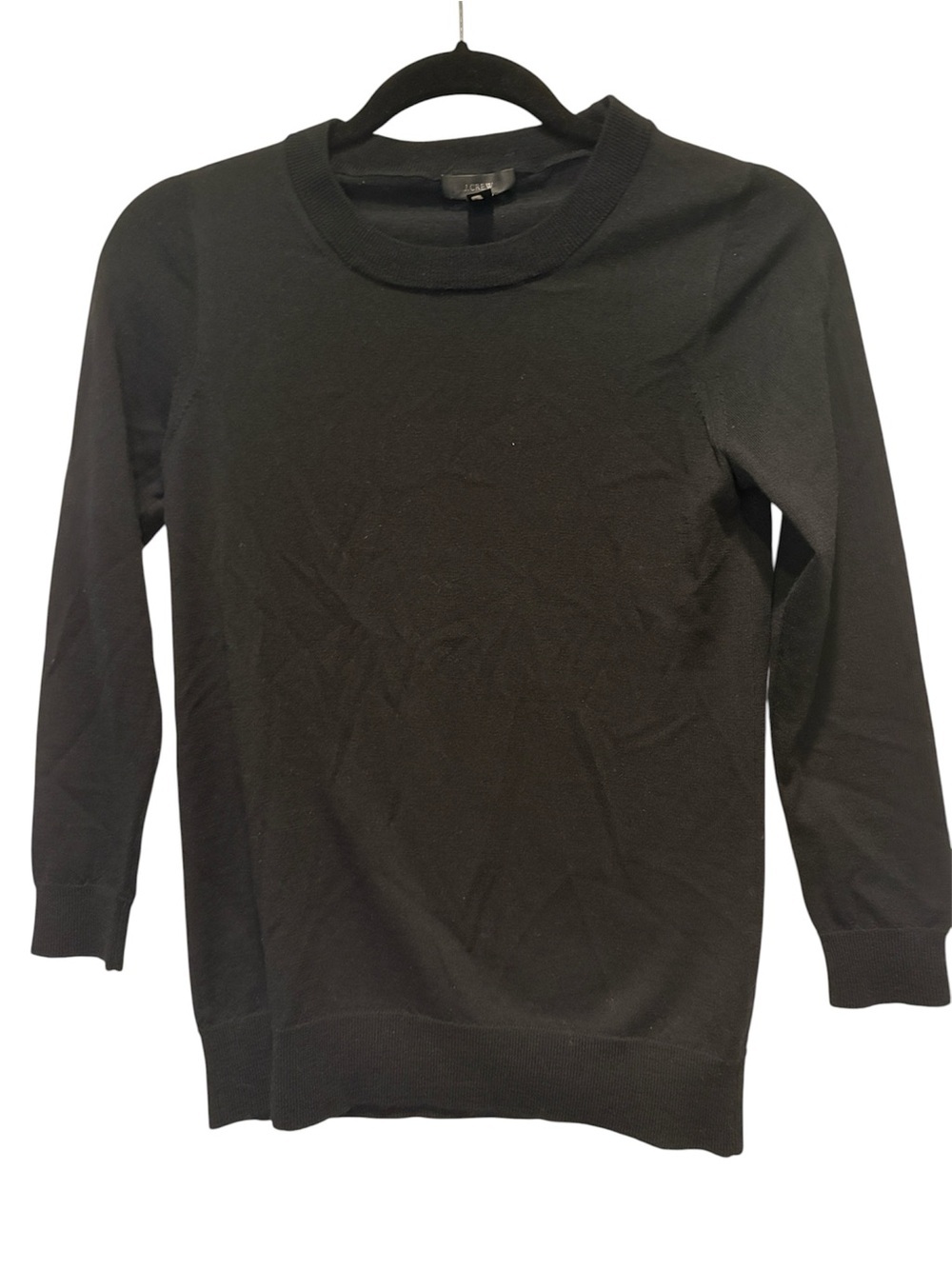 J. Crew - Women's Tippi Crewneck sweater, merino wool pullover. Black, Small